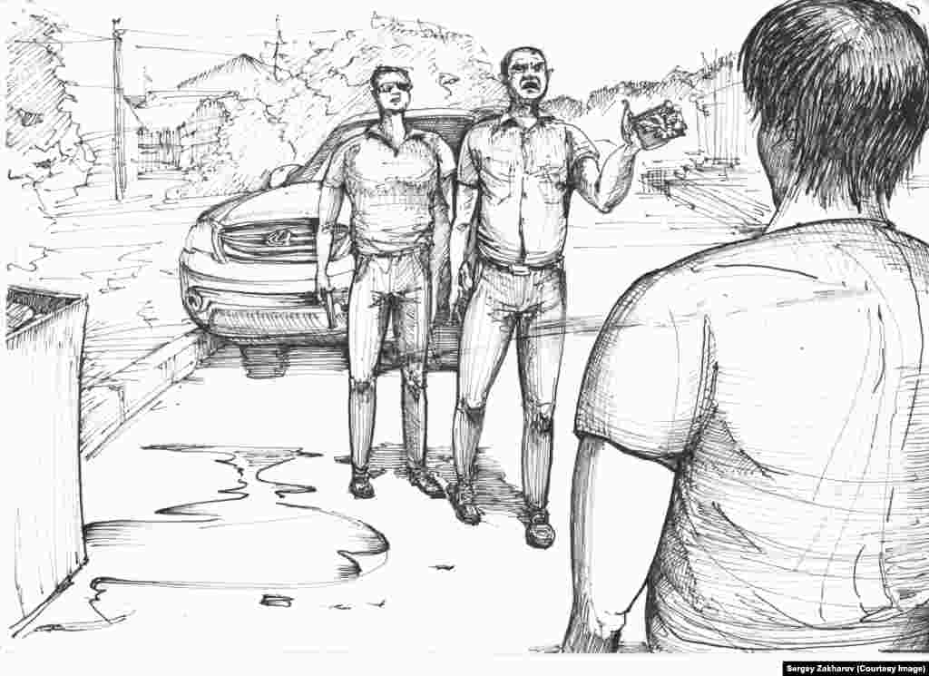 Donetsk-based artist Serhiy Zakharov describes being apprehended by self-styled separatist authorities in early August. "Is it you?" they asked. "It is I," he replied. 