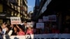 Protest u Sarajevu nakon trostrukog ubistva u Gradačcu, 14. august 2023. 