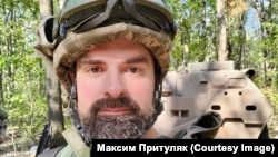 Максим Притуляк під час боїв на Донеччині