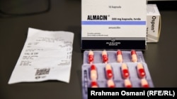 A photo of antibiotics that a reporter from RFE/RL's Balkan Service was able to buy without a prescription in Kosovo. 