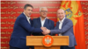 Posljednja zajednička pres-konferencija lidera DF-a na kojoj su objavili da gase taj politički savez: Nebojša Medojević, Andrija Mandić i Milan Knežević, 14. maj 2023.