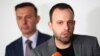 Заместник градският прокурор на София Иво Илиев на фона на главния секретар на МВР Живко Коцев.