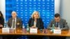 Giuseppe Morabito, Željana Zovko i Radoslav Bužančić na konferenciji u Briselu 10. 1. 2024.