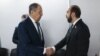 North Macedonia - Russian Foreign Minister Sergei Lavrov and his Armenian counterpart Ararat Mirzoyan meet in Skopje, November 30, 2023.