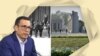 Колаж с кмета на София Васил Терзиев на фона на архивна снимка на Войнишкия мемориал (вляво) и визуализация от проекта за възстановяване на паметника, който спечели конкурса на Столичната община
