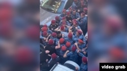 Armenia - A screenshot of video of police beating of opposition lawmaker Ashot Simonian, Yerevan, May 27, 2024.