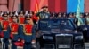 Russia - Russian Defense Minister Sergei Shoigu rides on an Aurus cabriolet during a military parade marking the 79th anniversary of the Soviet victory over Nazi Germany, Moscow, May 9, 2024.