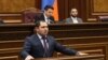 Armenia - Defense Minister Suren Papikian addresses the National Assembly, June 14, 2023.