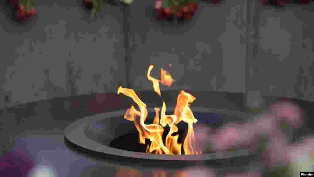 The Eternal Flame at the Armenian Genocide Museum in Yerevan where, every April 24, Armenia mourns the killing of up to 1.5 million Armenians under Ottoman rule. 