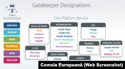 În 2023, Comisia Europeană a inclus 6 companii, cu 22 de servicii de platformă online esențiale în lista controlorilor de acces, ceea ce le obligă să nu controleze și direcționeze discreționar publicitatea, respectiv să asigurare un caracter deschis al serviciilor digitale.