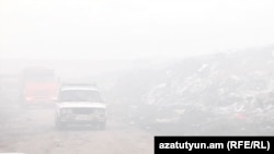 Նուբարաշենի աղբավայրը ծխի մեջ, 22-ը մայիսի, 2023թ․