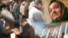 Колаж із використанням зображень херсонців, що отримують гуманітарну допомогу