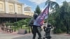 Стихійний меморіал керівникам ПВК «Вагнер» Євгену Пригожину та Дмитру Уткіну у Сімферополі
