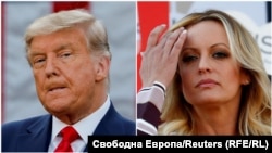 Дональд Трамп і Стормі Деніелс (комбіноване фото)