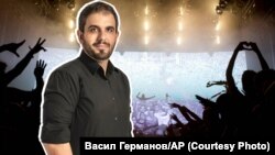Стефан Еленков - управител на "Fest Team". Колаж: Свободна Европа