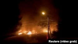 A Russian official said that a blaze at a low-voltage equipment plant in Korenovo was extinguished by fire crews.