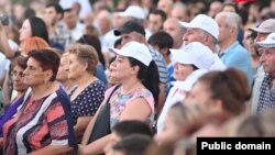 Armenia - People attend the ruling Civil Contract party's campaign rally in Yerevan's Nor Nork district, September 8, 2023.