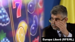 Ordonanța de Urgență adoptată joi de Guvern majorează taxele pentru săli de păcănele și case de pariuri, inclusiv online. Cazinourile nu vor mai putea ademeni clienții cu afișaje exterioare de jackpot-uri ori cu premii în mașini și alte bunuri. (Colaj RFE/RL, foto: Inquam photos)