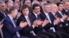 Основатель «Грузинской мечты» Бидзина Иванишвили (слева), премьер Ираклий Гарибашвили и другие лидеры правящей партии