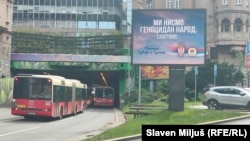 Bilbord kod Zelenog venca u centru Beograda, 22. maja 2024.
