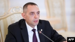Aleksandar Vulin, tadašnji ministar unutrašnjih poslova Srbije, na sastanku sa ruskim šefom diplomatije Sergejom Lavrovim (nije na fotografiji) u Moskvi, Rusija, 22. avgusta 2022.