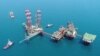 O platformă marină din Marea Neagră a companiei OMV Petrom.
