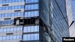 Oštećena zgrada u Moskvi, 30. jula 2023.