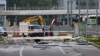 Отломки от сграда след атака с дрон в Москва, Русия, 24 юли 2023 г. 