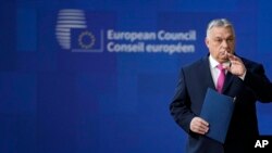 Mađarski premijer Viktor Orban na samitu EU u Briselu, 14. decembar 2023.