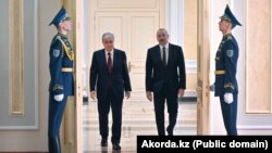 Ղազախստանի և Ադրբեջանի նախագահներ Կասիմ-Ժոմարտ Տոկաևը և Իլհամ Ալիևը, արխիվ