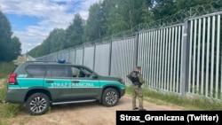 Архіўнае ілюстрацыйнае фота. Польскі памежнік на мяжы зь Беларусьсю