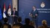 Predsednik Srbije Aleksandar Vučić (desno) i pomoćnik državnog sekretara SAD Džejms O'Brajen, 20. april 2024.