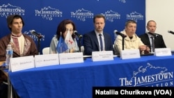 Participants of the Post-Russia Free Nations Forum at the Jamestown Foundation in Washington in April.