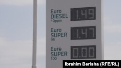 Cene naftnih derivata na benzinskoj pumpi na Kosovu.
