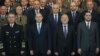 Годишната конференция на началника на отбраната, 20 февруари 2024. Oт ляво надясно: началникът на отбраната Емил Ефтимов, президентът Румен Радев, министърът на отбраната Тодор Тагарев и председателят на Комисията по отбрана в НС Христо Гаджев.