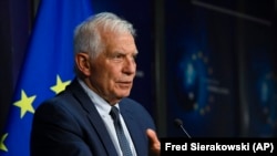 ევროკავშირის საგარეო პოლიტიკის ხელმძღვანელი ჟოზეპ ბორელი. ბრიუსელი, 2 მაისი, 2023.