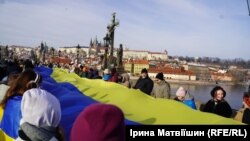 Украиндер менен чехтердин тилектештиги. Прага шаары, Чехия. 21.1.2024. 