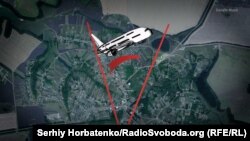 Ил-75 аскердик-транспорттук учагынын кулап түшкөнгө чейинки Белгород облусунун Яблоново кыштагынын үстүндөгү траекториясы, 24-январь, 2024-жыл.