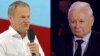 Will Poland's ruling Law and Justice party led by Jaroslaw Kaczynski (right) hold off the challenge posed by former prime minister and European Council president, Donald Tusk (left), and his Civic Coalition. (composite file photo) 