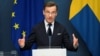 Švedski premijer Ulf Kristersson na konferenciji za novinare u Stockholmu, Švedska, 14. marta 2023.