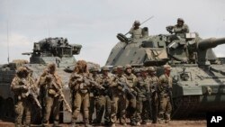 NATO-ova vježba litvanskih i njemačkih vojnika "Griffin Storm 2023" u Pabradeu, oko 60 km sjeverno od glavnog grada Vilniusa, Litvanija, 26. juna 2023.