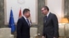 Miroslav Lajčak (levo) i Aleksandar Vučić u Beogradu, foto-arhiva: 14. novembar 2023. godine