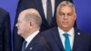 ფოტო არქივიდან: გერმანიის კანცლერი ოლაფ შოლცი(მარცხნივ) და უნგრეთის პრემიერ-მინისტრი ვიქტორ ორბანი ევროპული საბჭოს არაფორმალურ სხდომაზე ესპანეთში. 2023 წლის 6 ოქტომბერი
