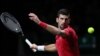 Teniser Novak Đoković u finalu Dejvis kupa protiv Italije, Malaga, 25. novembar 2023.