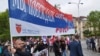 Noćni vukovi na maršu 'Besmrtnog puka', Banjaluka, 9. maj 2023. 