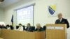 Suad Arnautović (prvi zdesna), predsjednik Centralne izborne komisije (CIK) BiH, s članovima CIK-a BiH na konferenciji za medije 4. maja 2022.