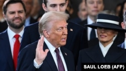 Дональд Трамп произносит президентскую клятву, 20 января 2025 г.