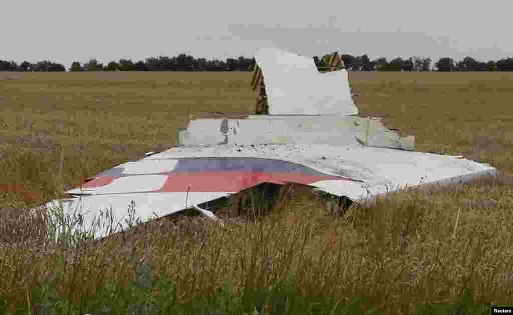 Part of the wreckage of the passenger jet which was strewn over an area of several miles. 