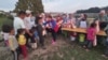 Bosnia and Herzegovina-Migrants in an improvised camp near Velika Kladusa, October 14, 2021.(children with blur)