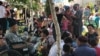 Ситуация в эвакуационных пунктах, где нашли приют арысцы